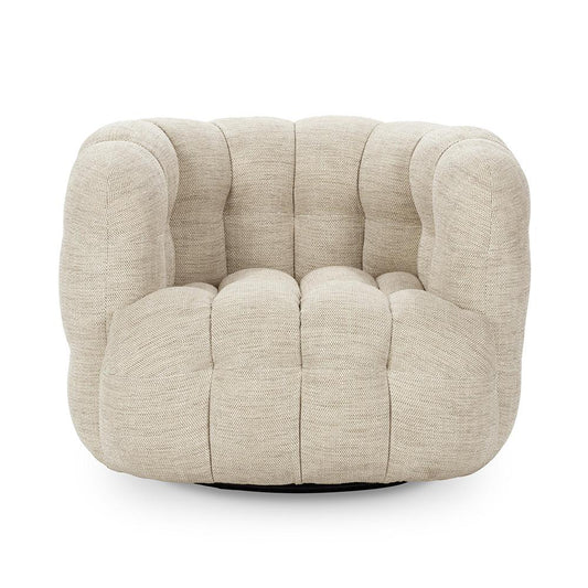 Classic Home  - Walter Upholstered Fabric Swivel Accent Chair - Beige - 53051775 veiw 2