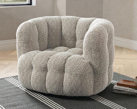 Classic Home  - Walter Upholstered Fabric Swivel Accent Chair - Gray - 53051706 veiw 2
