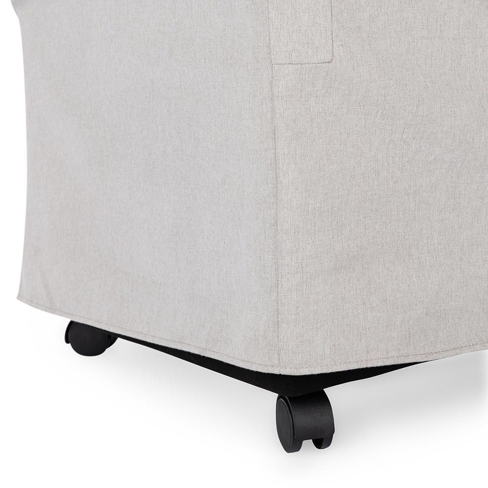 Classic Home  - Warwick Upholstered Rolling Dining Chair - Sandy Tan - 53051734 veiw 6