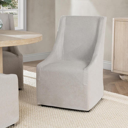 Classic Home  - Warwick Upholstered Rolling Dining Chair - Sandy Tan - 53051734 veiw 7