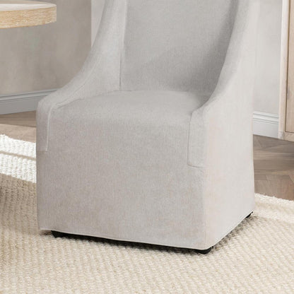 Classic Home  - Warwick Upholstered Rolling Dining Chair - Sandy Tan - 53051734 veiw 8