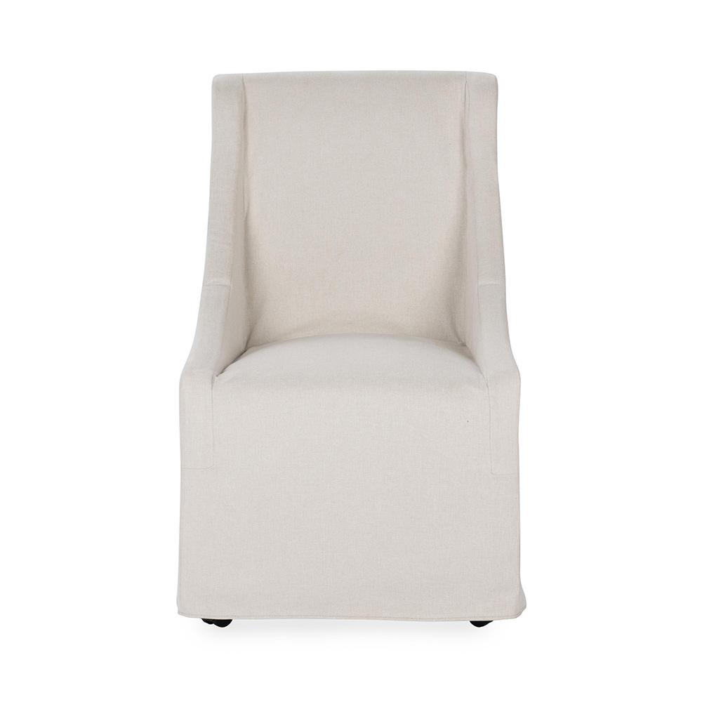 Classic Home  - Warwick Upholstered Rolling Dining Chair - Stone Beige - 53051735 veiw 2