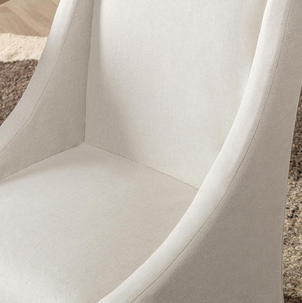 Classic Home  - Warwick Upholstered Rolling Dining Chair - Stone Beige - 53051735 veiw 8