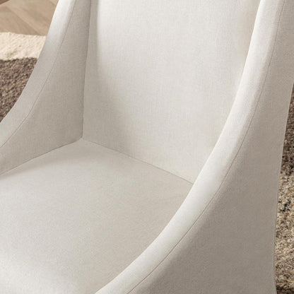 Classic Home  - Warwick Upholstered Rolling Dining Chair - Stone Beige - 53051735 veiw 8