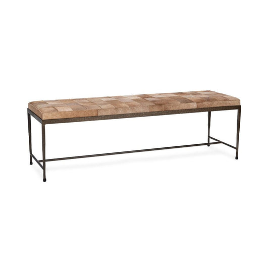 Classic Home  - Achen Hair on Hide Bench - Blonde - 53002074 veiw 1