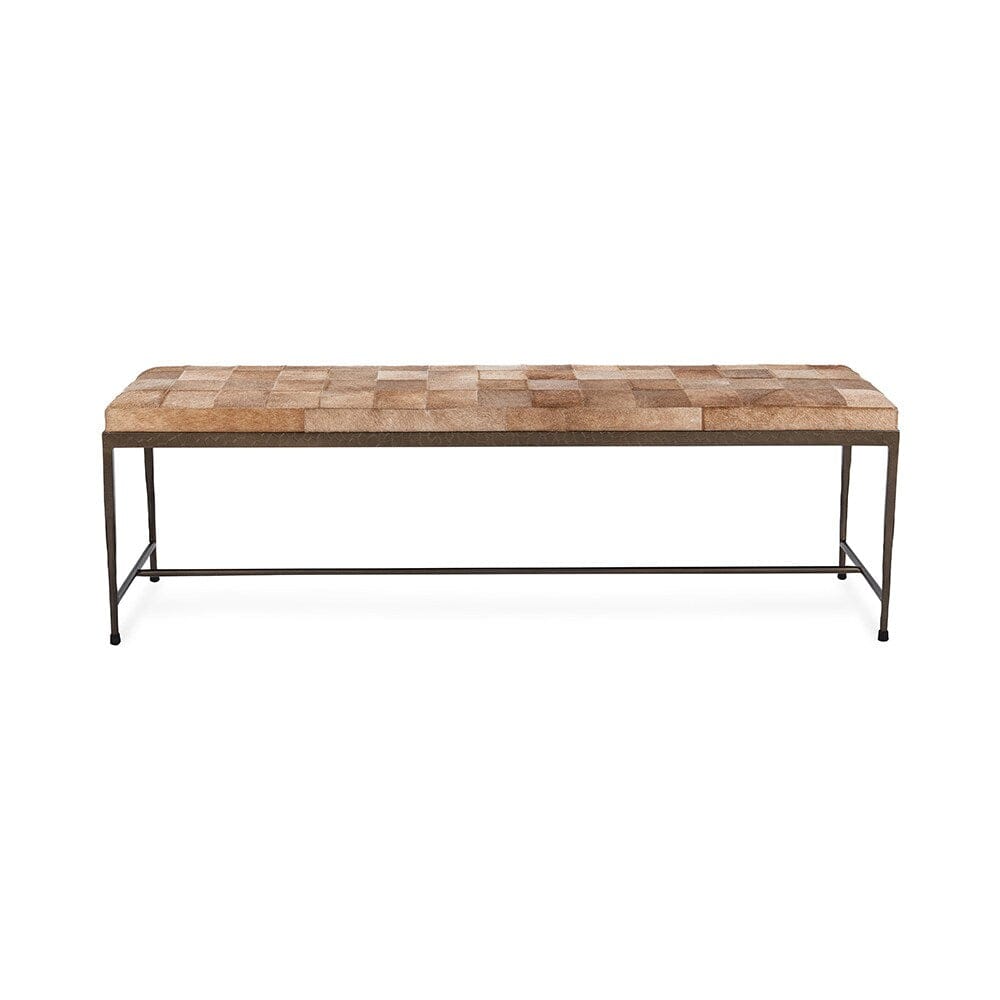 Classic Home  - Achen Hair on Hide Bench - Blonde - 53002074 veiw 2