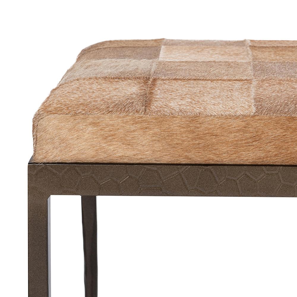 Classic Home  - Achen Hair on Hide Bench - Blonde - 53002074 veiw 4
