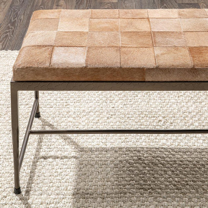 Classic Home  - Achen Hair on Hide Bench - Blonde - 53002074 veiw 9