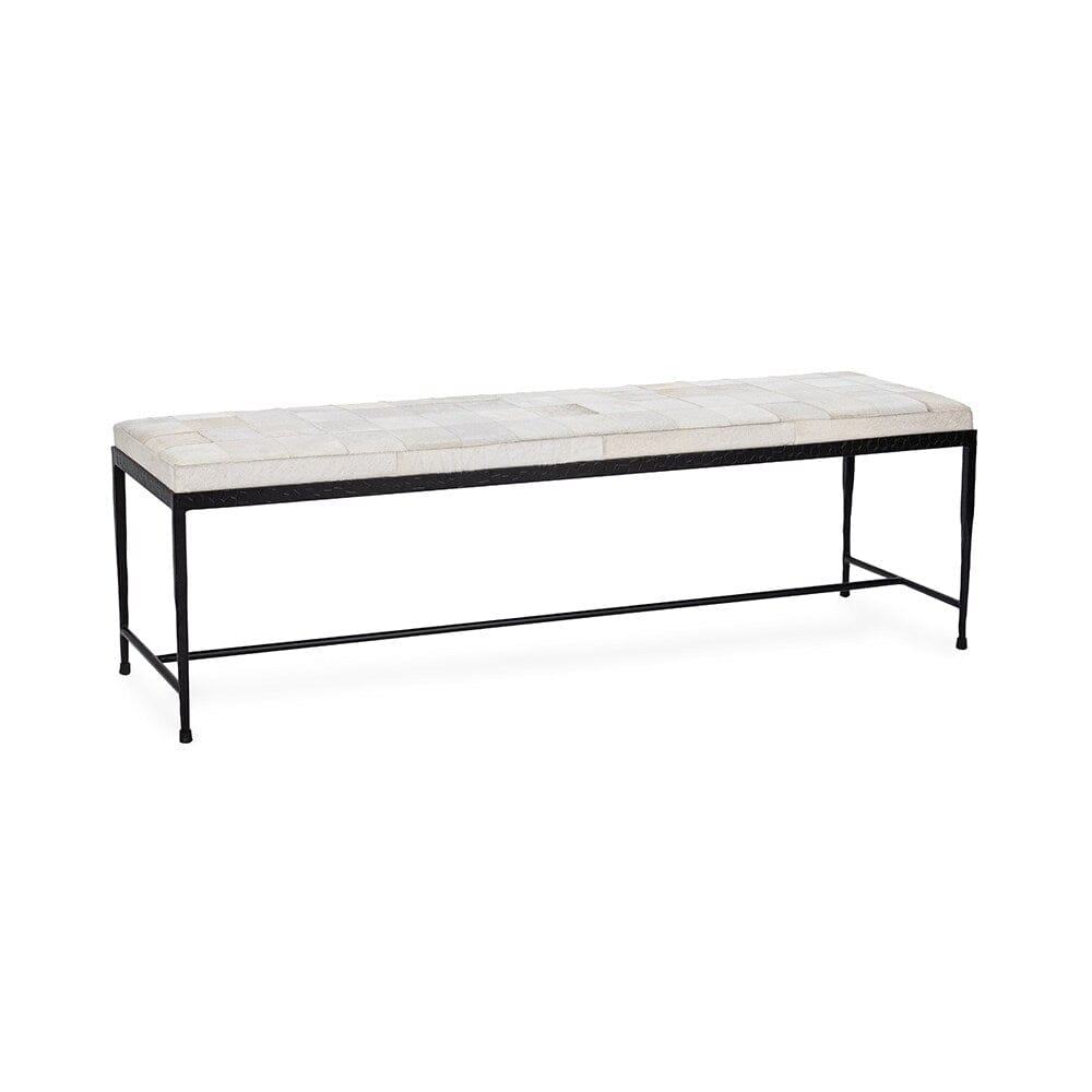 Classic Home  - Achen Hair on Hide Bench - Ivory - 53002071 veiw 1