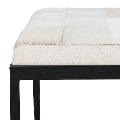 Classic Home  - Achen Hair on Hide Bench - Ivory - 53002071 veiw 4