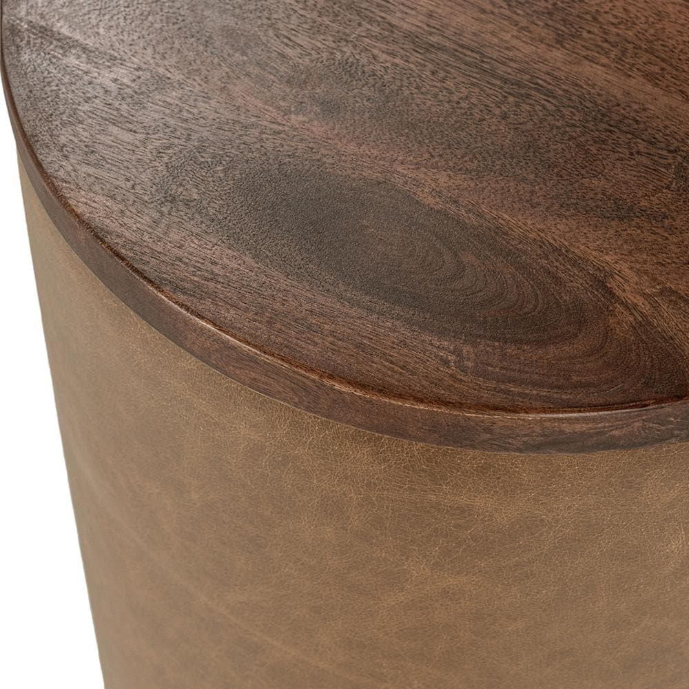 Classic Home  - Andra Mango Wood Accent End Table - Chestnut - 51012039 veiw 4