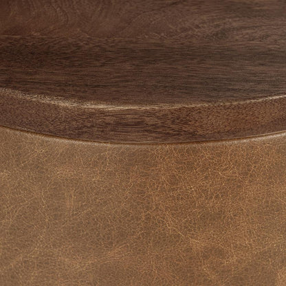 Classic Home  - Andra Mango Wood Accent End Table - Chestnut - 51012039 veiw 5