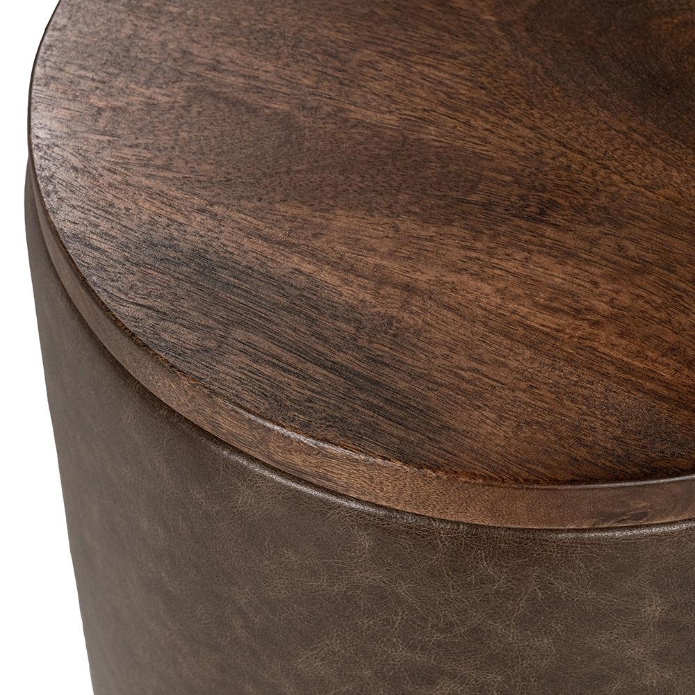 Classic Home  - Andra Mango Wood Accent End Table - Cocoa Brown - 51012038 veiw 4