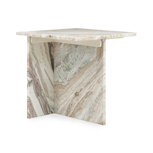 Classic Home  - Bexly Marble End Table - Gray - 51012031 veiw 1