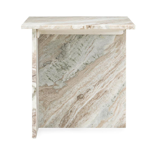 Classic Home  - Bexly Marble End Table - Gray - 51012031 veiw 2
