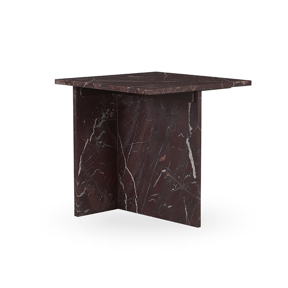 Classic Home  - Bexly Marble End Table - Red - 51012030 veiw 1