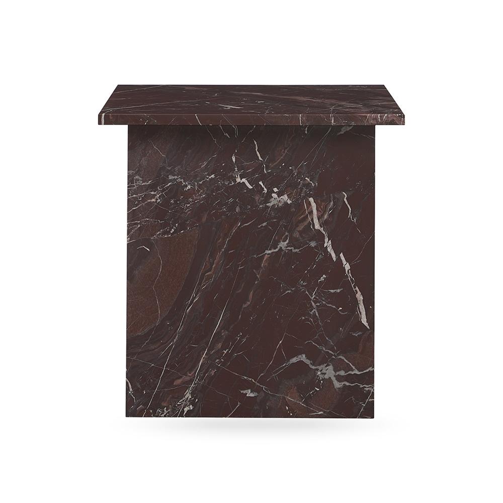 Classic Home  - Bexly Marble End Table - Red - 51012030 veiw 2