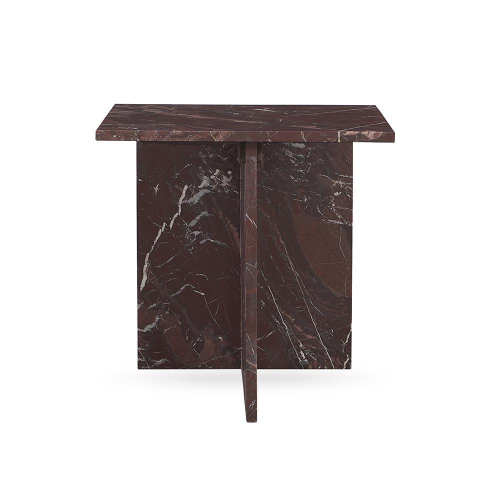 Classic Home  - Bexly Marble End Table - Red - 51012030 veiw 4