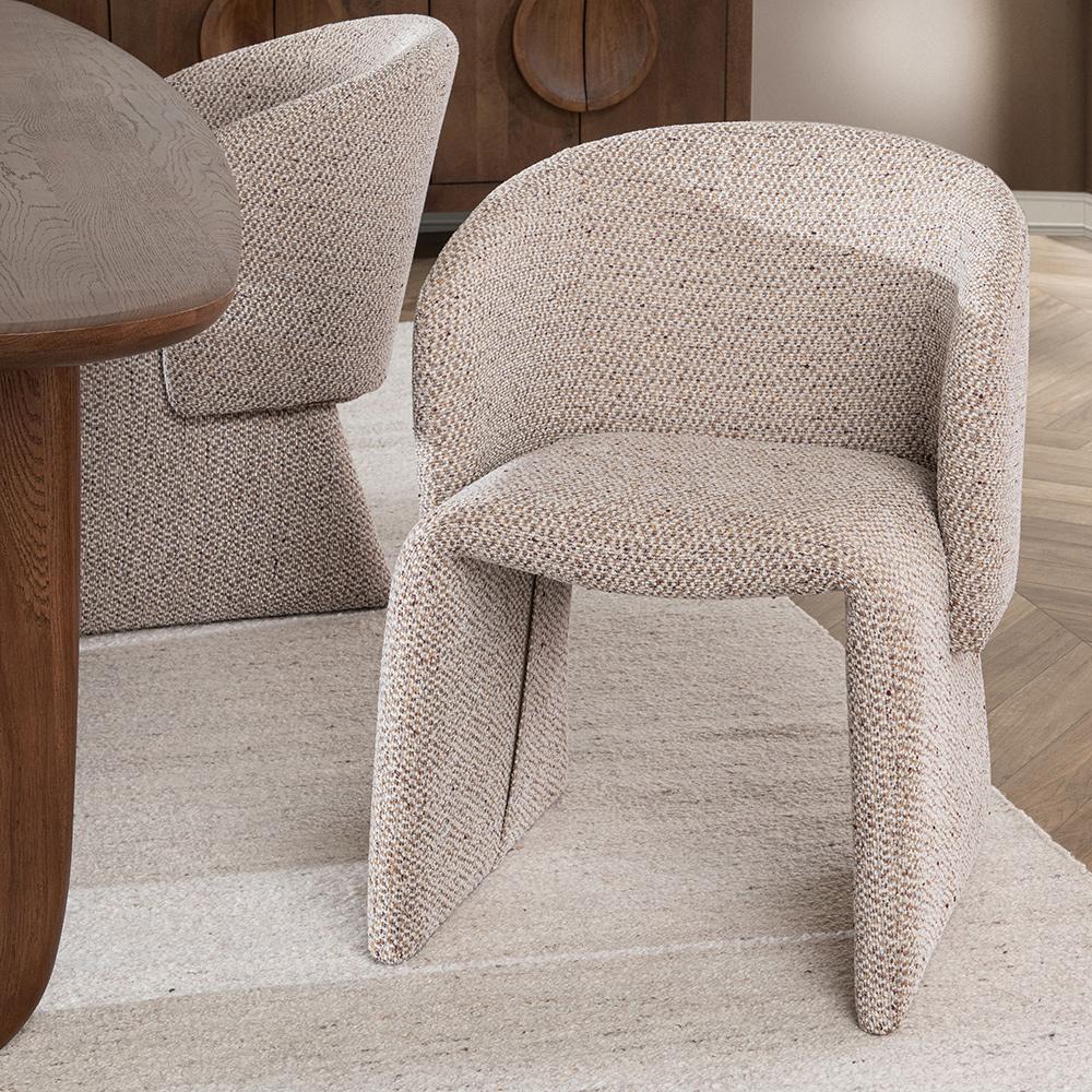 Classic Home  - Halstead Upholstered Fabric Dining Chair - Gold - 53051770 veiw 8