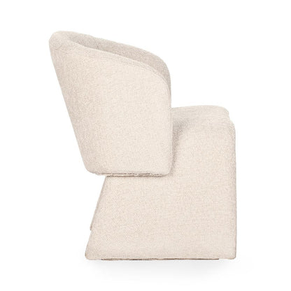 Classic Home  - Halstead Upholstered Fabric Dining Chair - Natural - 53051773 veiw 3