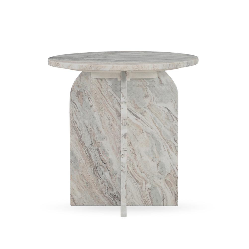 Classic Home  - Reilly Marble End Table - Gray - 51012025 veiw 1