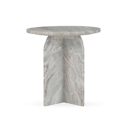 Classic Home  - Reilly Marble End Table - Gray - 51012025 veiw 2