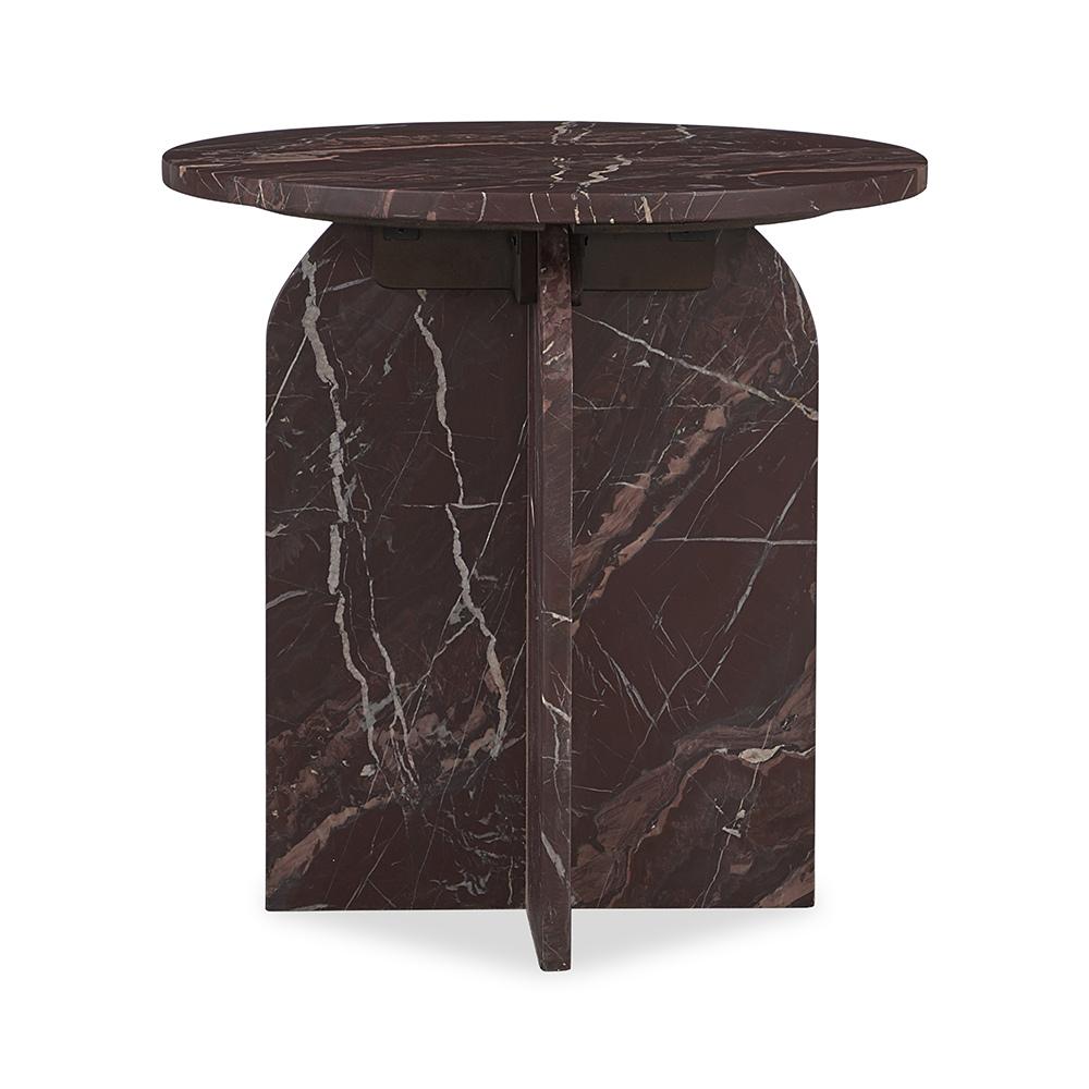 Classic Home  - Reilly Marble End Table - Red - 51012024 veiw 1
