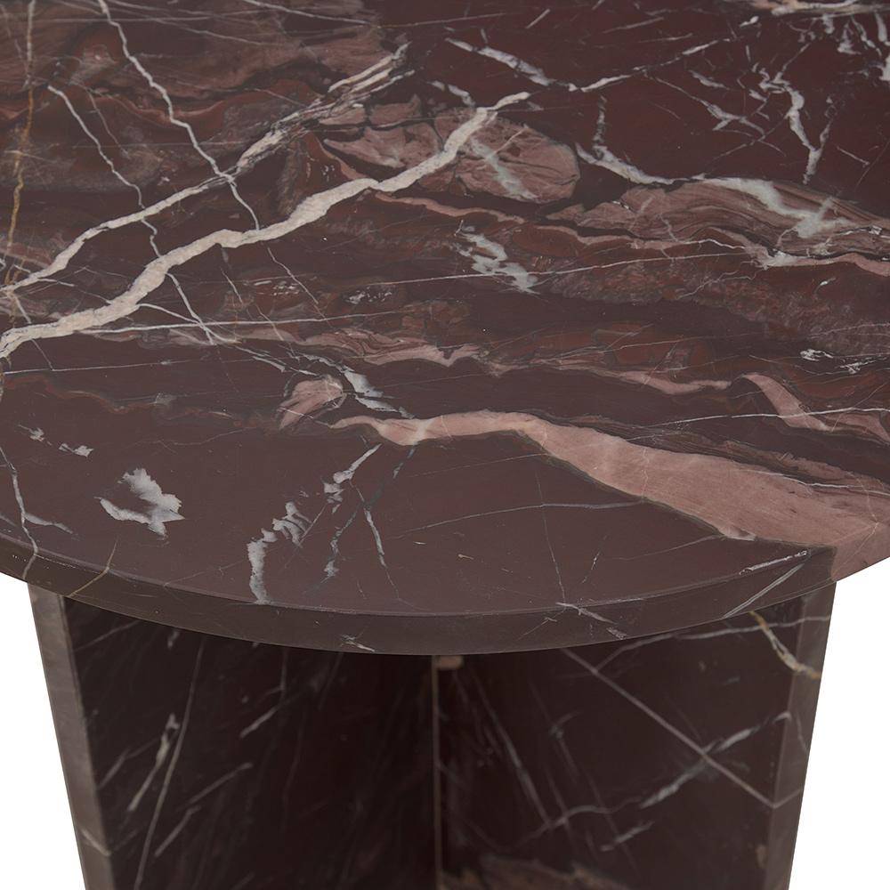 Classic Home  - Reilly Marble End Table - Red - 51012024 veiw 5