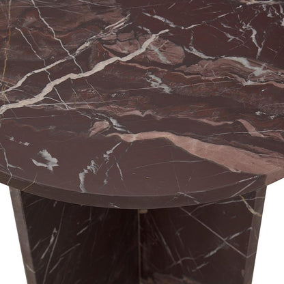 Classic Home  - Reilly Marble End Table - Red - 51012024 veiw 5