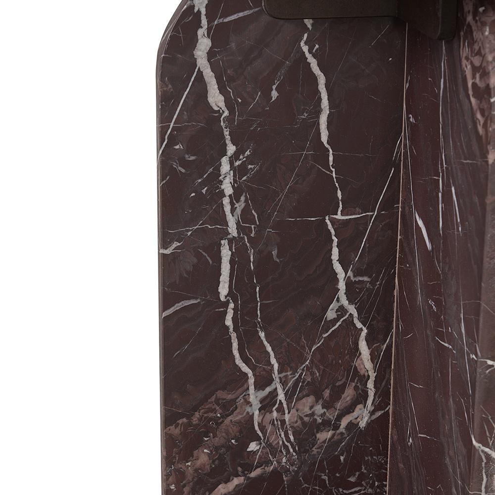 Classic Home  - Reilly Marble End Table - Red - 51012024 veiw 6
