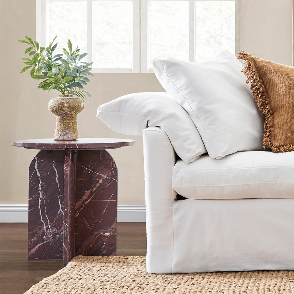 Classic Home  - Reilly Marble End Table - Red - 51012024 veiw 7