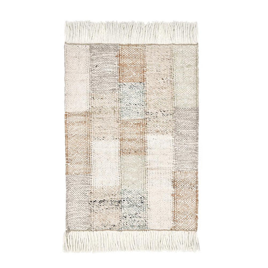 Villa by Classic Home - Ritsa 2x3 Handwoven Jute Blend Fabric Multi-Color Accent Rug  - Multi-Color  - 30091870 veiw 1