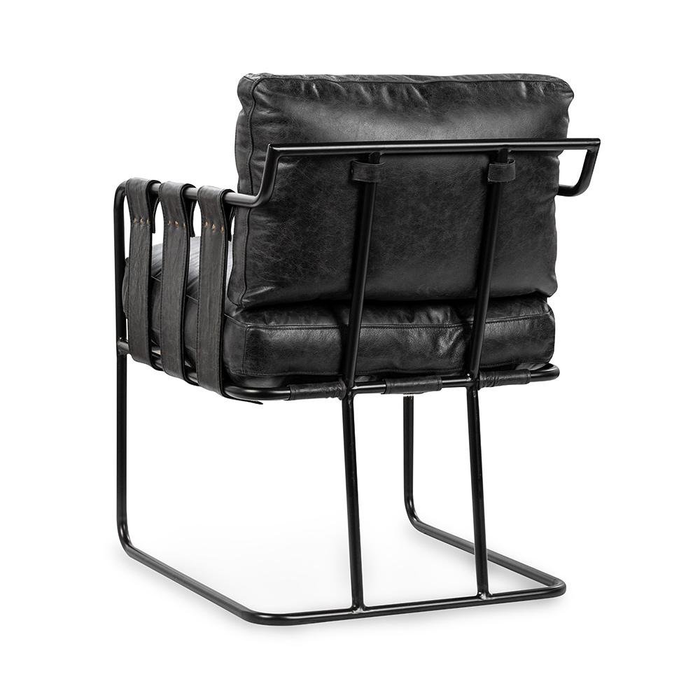 Classic Home  - Strapling Leather Dining Chair - Black - 53002062 veiw 4