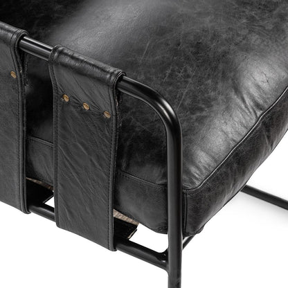Classic Home  - Strapling Leather Dining Chair - Black - 53002062 veiw 6