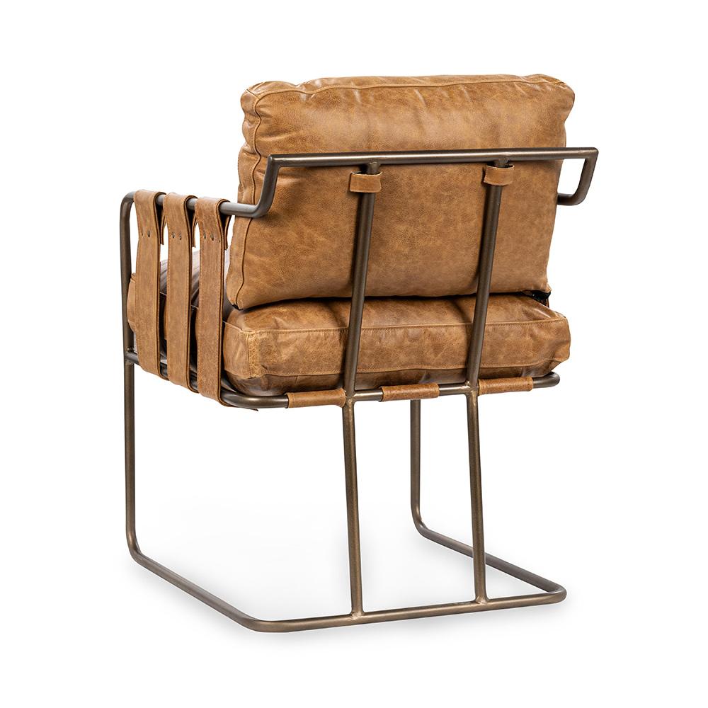 Classic Home  - Strapling Leather Dining Chair - Chestnut - 53002061 veiw 4