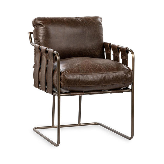 Classic Home  - Strapling Leather Dining Chair - Cocoa Brown - 53002063 veiw 1