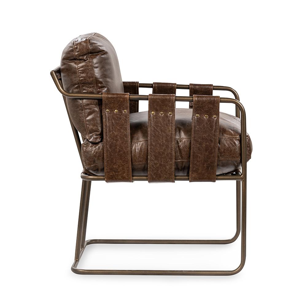 Classic Home  - Strapling Leather Dining Chair - Cocoa Brown - 53002063 veiw 3