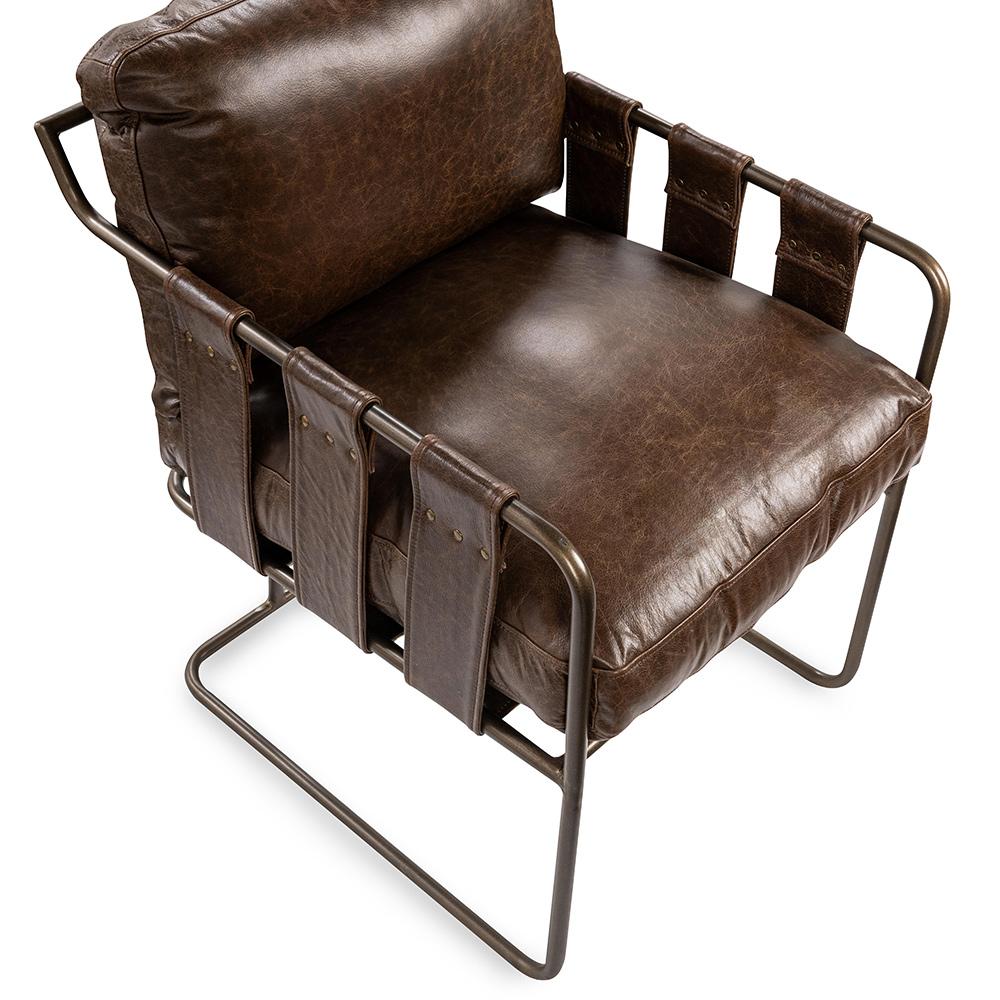 Classic Home  - Strapling Leather Dining Chair - Cocoa Brown - 53002063 veiw 5