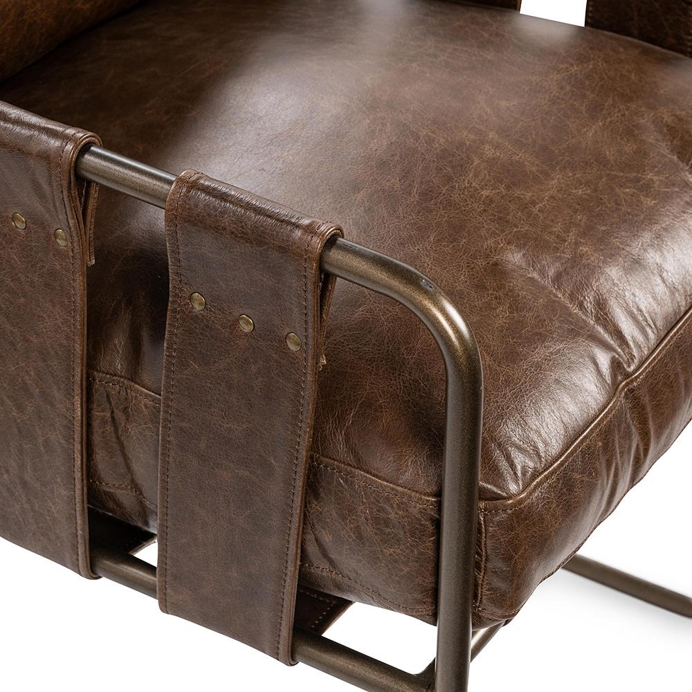 Classic Home  - Strapling Leather Dining Chair - Cocoa Brown - 53002063 veiw 6