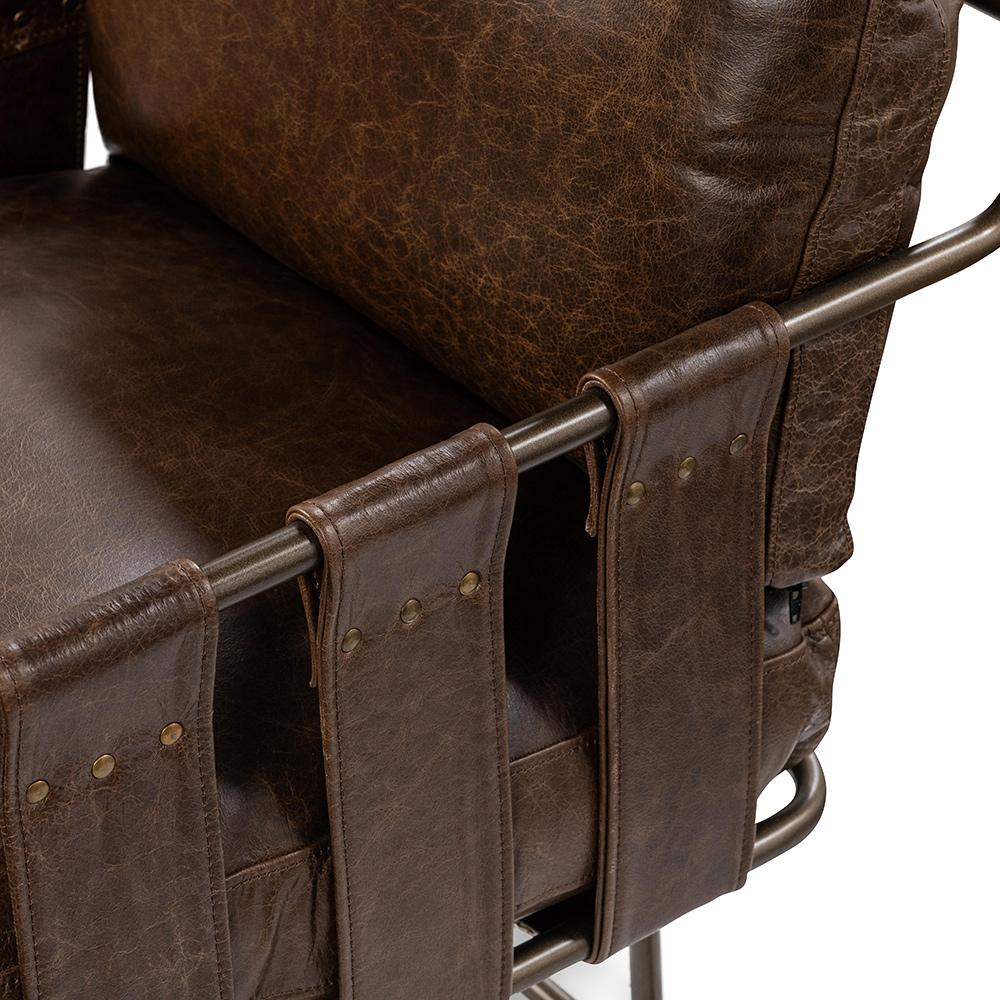 Classic Home  - Strapling Leather Dining Chair - Cocoa Brown - 53002063 veiw 7