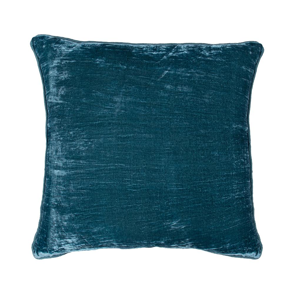 Villa by Classic Home - Lexington 22x22 Silk Blend Fabric Throw Pillow - Teal - V310028 veiw 2