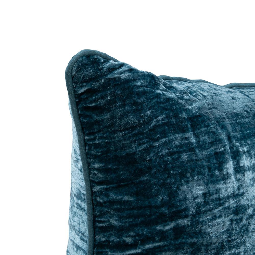 Villa by Classic Home - Lexington 22x22 Silk Blend Fabric Throw Pillow - Teal - V310028 veiw 5
