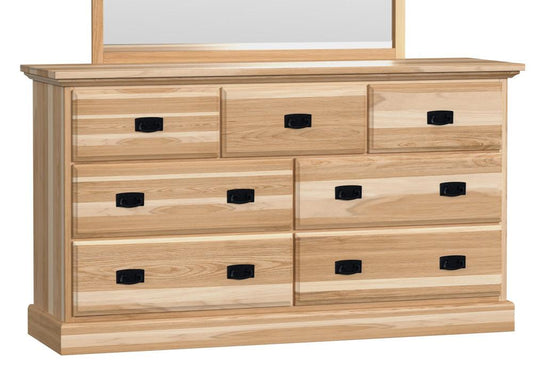 A-America - Amish Highlands 7 Drawer Dresser & Mirror in Natural - AHINT5552 veiw 2