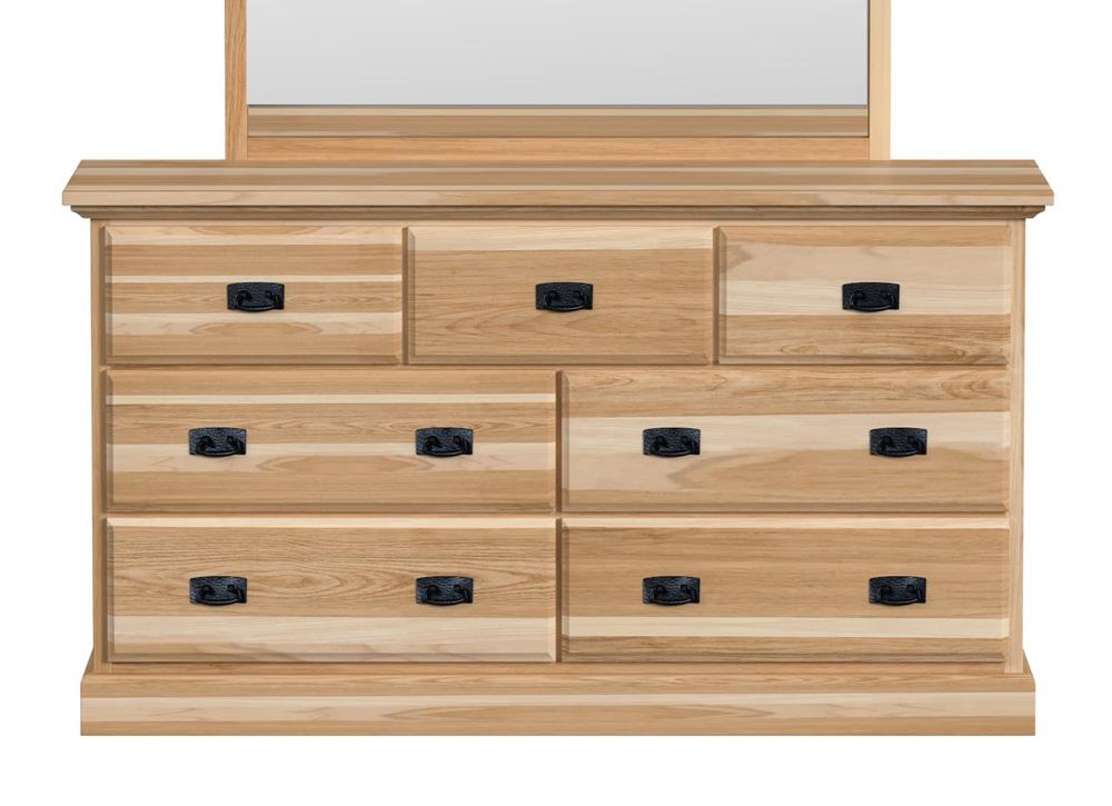 A-America - Amish Highlands 7 Drawer Dresser & Mirror in Natural - AHINT5552 veiw 3