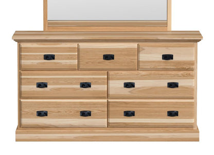 A-America - Amish Highlands 7 Drawer Dresser & Mirror in Natural - AHINT5552 veiw 3