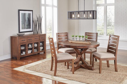 A-America - Anacortes 46in - 62in Oval Pedestal Table in (1) 16in Leaf - ANASM6200 veiw 3