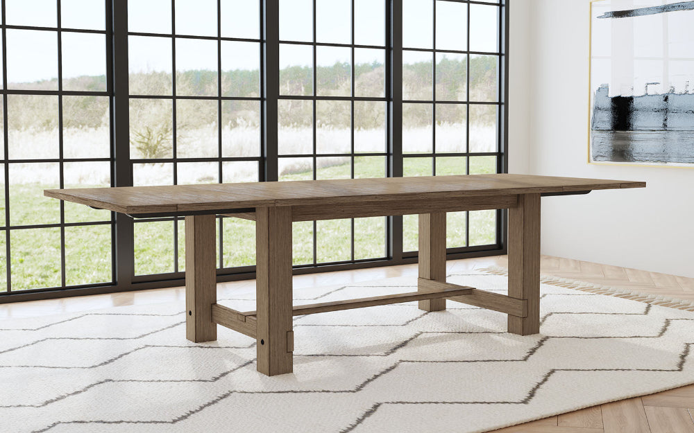 A-America - Anacortes 74in - 106in Trestle Table with (2) 16in Leaves - ANADT6300 view 8