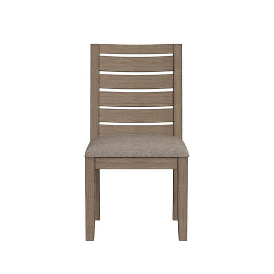A-America - Anacortes Ladderback Side Chair with Upholstered Seating (Set of 2) - Dark Taupe - ANADT2452 veiw 2