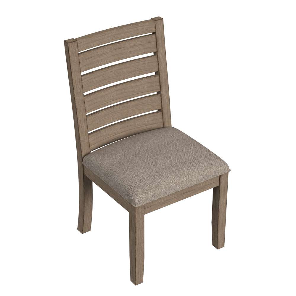 A-America - Anacortes Ladderback Side Chair with Upholstered Seating (Set of 2) - Dark Taupe - ANADT2452 veiw 3