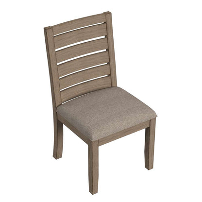 A-America - Anacortes Ladderback Side Chair with Upholstered Seating (Set of 2) - Dark Taupe - ANADT2452 veiw 3